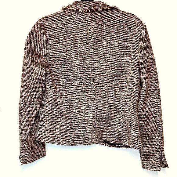 Kate Hill Tweed fringed detailed blazer Size M - Picture 2 of 6